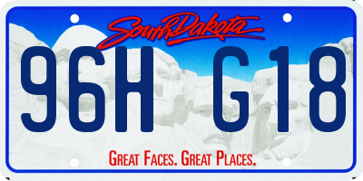 SD license plate 96HG18
