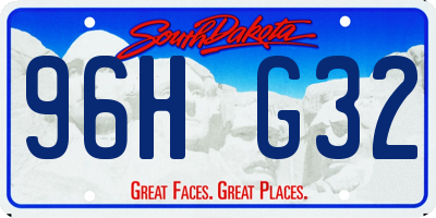 SD license plate 96HG32