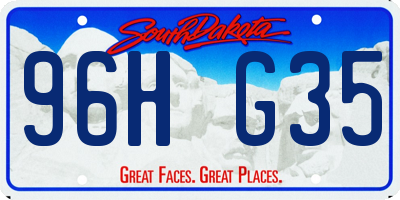 SD license plate 96HG35