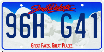 SD license plate 96HG41