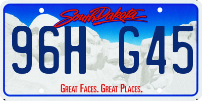 SD license plate 96HG45