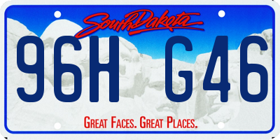 SD license plate 96HG46