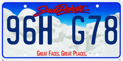 SD license plate 96HG78
