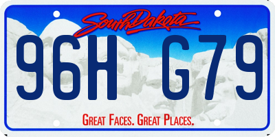 SD license plate 96HG79