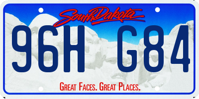 SD license plate 96HG84