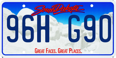 SD license plate 96HG90