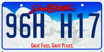 SD license plate 96HH17