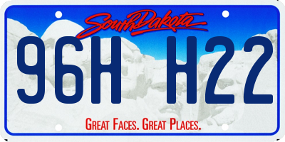 SD license plate 96HH22