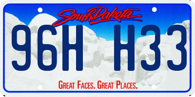 SD license plate 96HH33