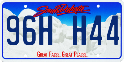 SD license plate 96HH44