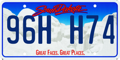 SD license plate 96HH74