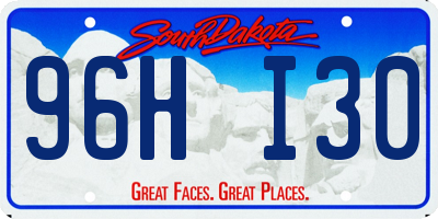 SD license plate 96HI30