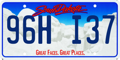 SD license plate 96HI37