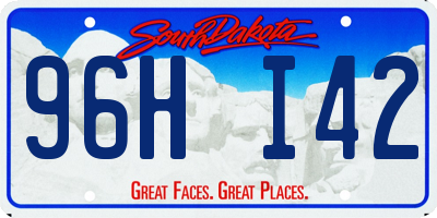 SD license plate 96HI42