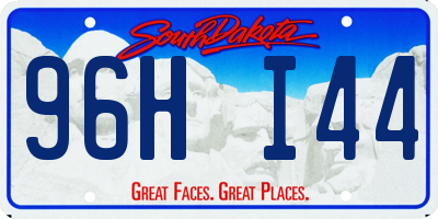 SD license plate 96HI44