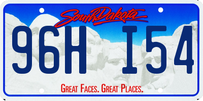 SD license plate 96HI54