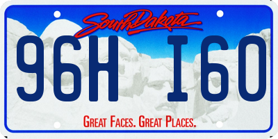 SD license plate 96HI60