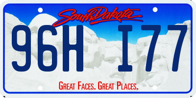 SD license plate 96HI77