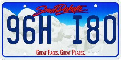 SD license plate 96HI80