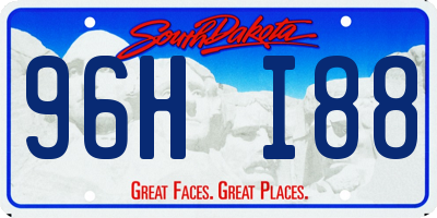 SD license plate 96HI88