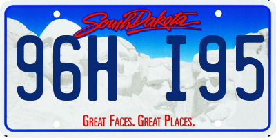 SD license plate 96HI95