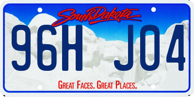 SD license plate 96HJ04