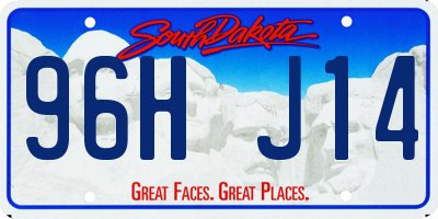 SD license plate 96HJ14