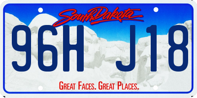 SD license plate 96HJ18