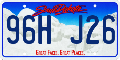 SD license plate 96HJ26