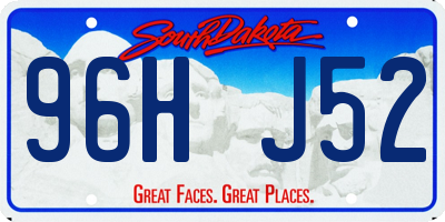 SD license plate 96HJ52