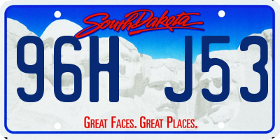 SD license plate 96HJ53