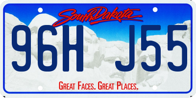 SD license plate 96HJ55