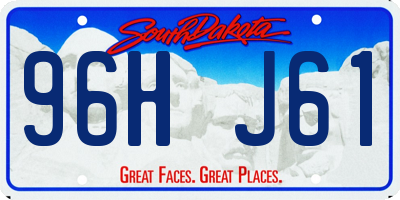 SD license plate 96HJ61