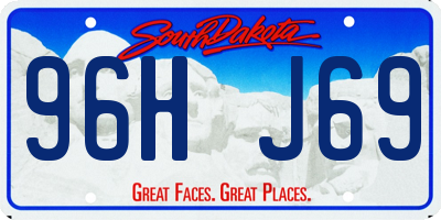 SD license plate 96HJ69