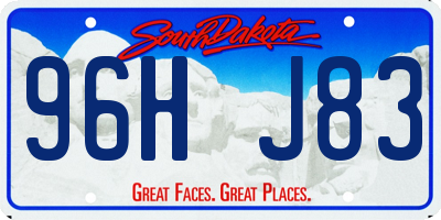 SD license plate 96HJ83