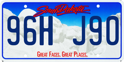 SD license plate 96HJ90