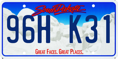 SD license plate 96HK31