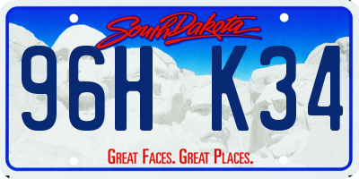 SD license plate 96HK34