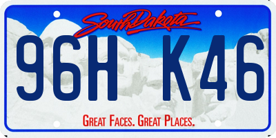 SD license plate 96HK46