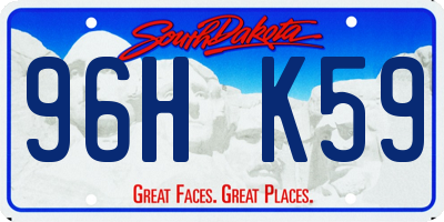 SD license plate 96HK59