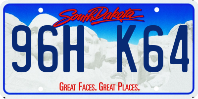 SD license plate 96HK64