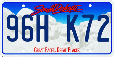 SD license plate 96HK72