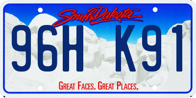 SD license plate 96HK91