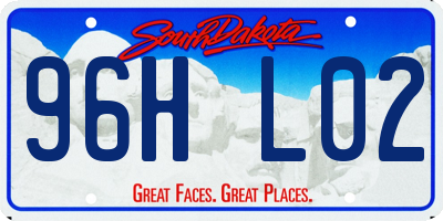 SD license plate 96HL02