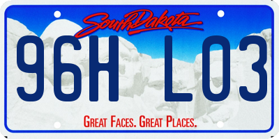 SD license plate 96HL03