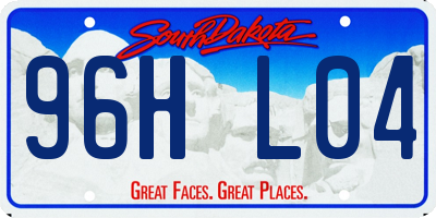 SD license plate 96HL04