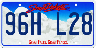SD license plate 96HL28