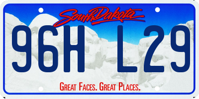 SD license plate 96HL29