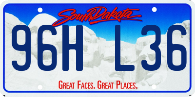 SD license plate 96HL36