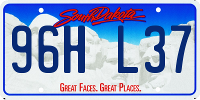SD license plate 96HL37